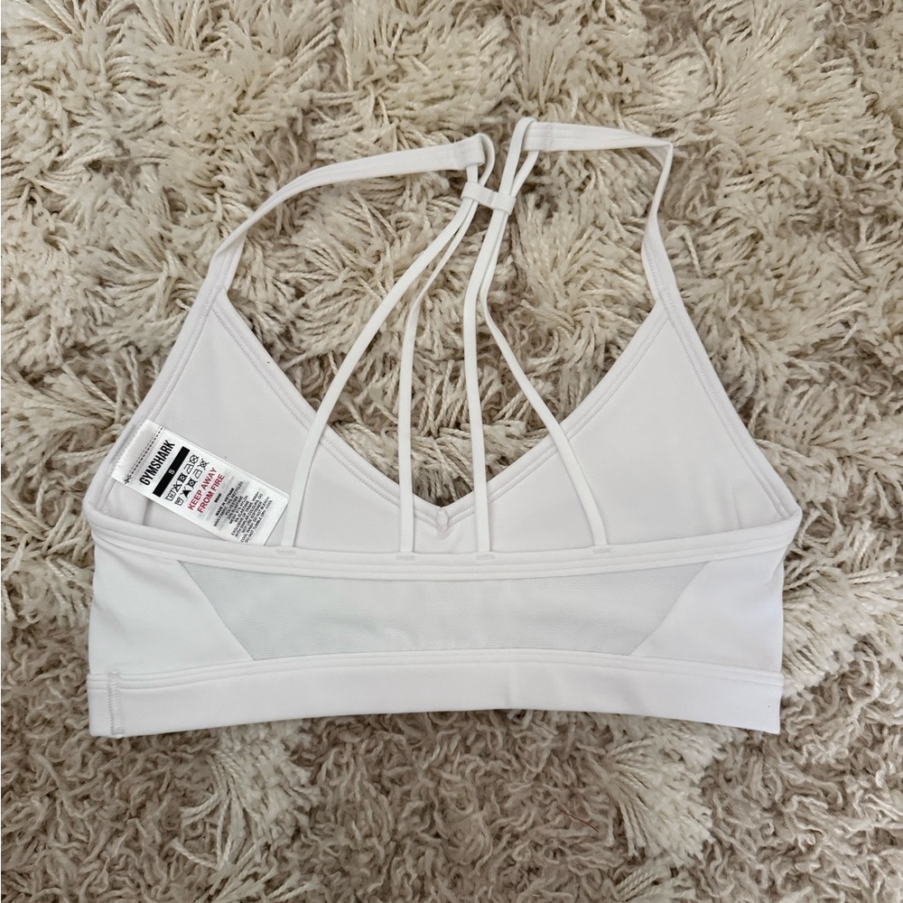 Gymshark White Cross-Back Sports Bra - Picture 4 of 6
